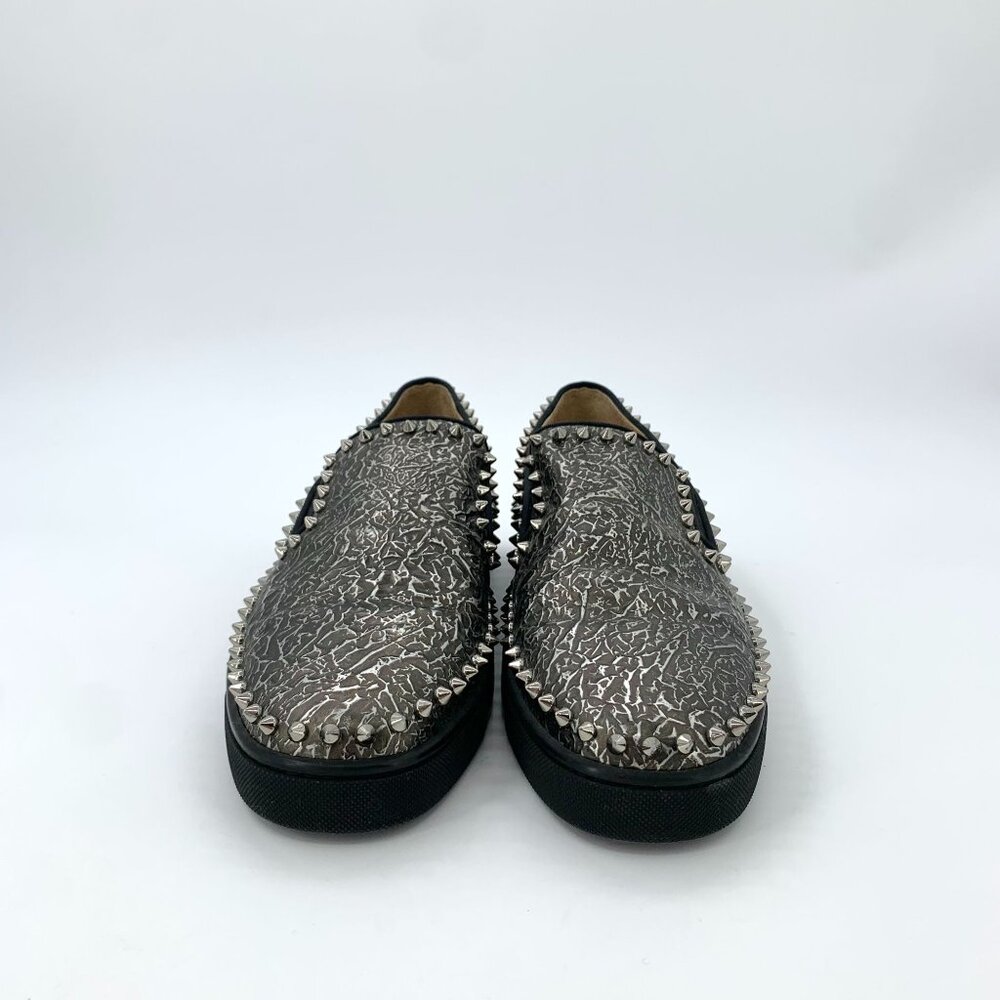 Christian Louboutin Spike Studded Slip-On Shoes Mens Size 43 Stylish Leather Des - Picture 3 of 9